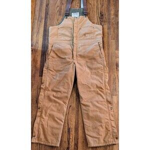 Vintage Walls Blizzard-Pruf Insulated Bib Overalls Men’s Large Workwear Brown